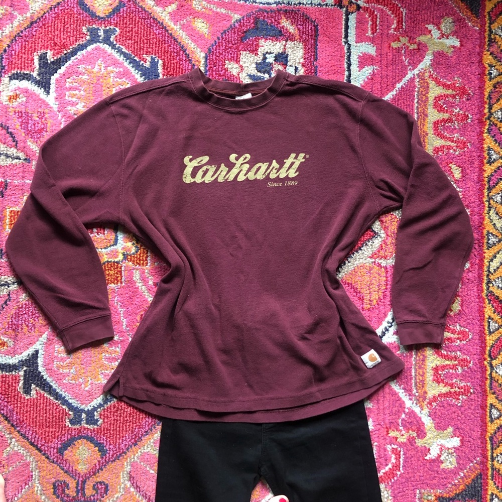 Vintage Carhartt waffle knit lightweight sweater